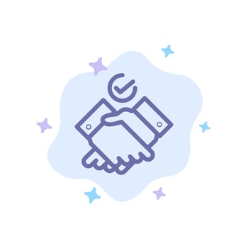 Job Themes Work Blue Icon on Abstract Cloud Background vector
