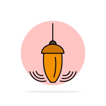 Sinker Instrument Measurement Plumb Plummet Abstract Circle Background Flat color Icon vector