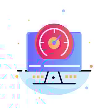 Compass Computer Timer Location Abstract Flat Color Icon Template vector