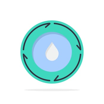 Energy Water Power Nature Abstract Circle Background Flat color Icon vector