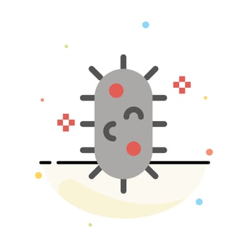 Bacteria Biochemistry Biology Chemistry Abstract Flat Color Icon Template vector