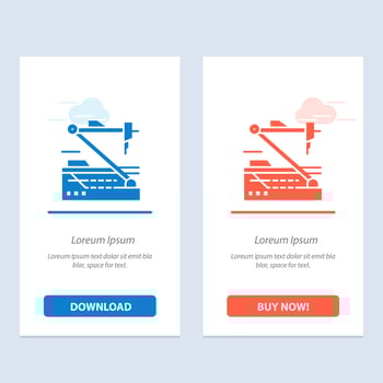 Future Medical Medicine Robot Robotics  Blue and Red Download and Buy Now web Widget Card Template vector