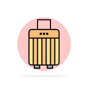 Bag Luggage Handbag Buy Abstract Circle Background Flat color Icon vector