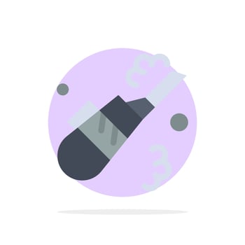 Cleaner Cleaning Vacuum Pipe Abstract Circle Background Flat color Icon vector