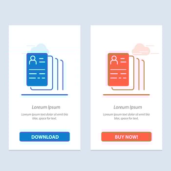 Document Find Job Search  Blue and Red Download and Buy Now web Widget Card Template vector