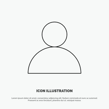 Account Avatar User Line Icon Vector