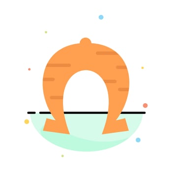 Festival Fortune Horseshoe Luck Patrick Abstract Flat Color Icon Template vector