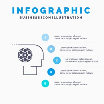 Crew Film Job Movie Personnel Solid Icon Infographics 5 Steps Presentation Background vector