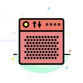 Amplifier Audio Device Multimedia Portable Abstract Flat Color Icon Template vector