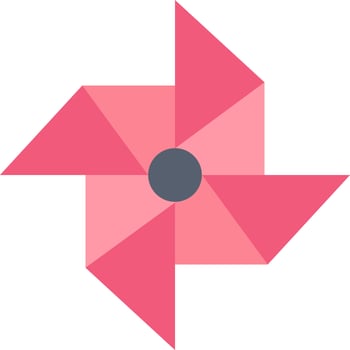 Spring Wind Windmill  Flat Color Icon Vector icon banner Template