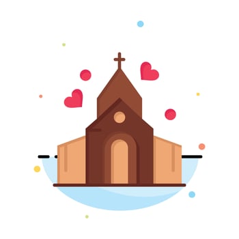 Arch Love Wedding House Business Logo Template Flat Color vector