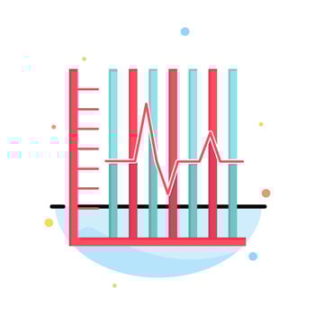 progress report statistics patient recovery Flat Color Icon Vector