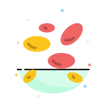 Hematology Wbcs White Blood Cells White Cells Abstract Flat Color Icon Template vector