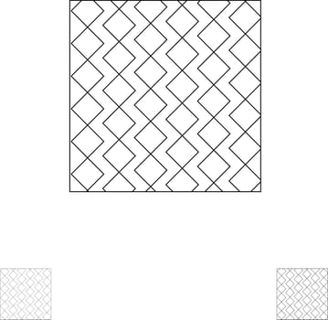 Tile Floor Slab Square Stripes Tiles Wall Bold and thin black line icon set vector