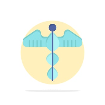 Medical Symbol Heart Health Care Abstract Circle Background Flat color Icon vector