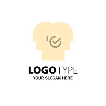Business Human Modern Resources Selection Business Logo Template Flat Color vector