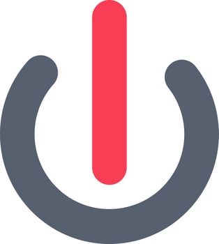 Button Off On Power  Flat Color Icon Vector icon banner Template