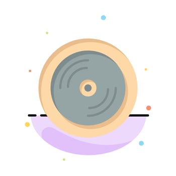 Cd Dvd Disk Education Abstract Flat Color Icon Template vector