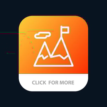 Accomplished Business Mission Motivation Mobile App Button Android and IOS Line Version vector