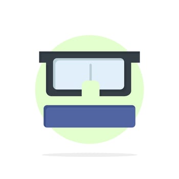 Virtual Glasses Medical Eye Abstract Circle Background Flat color Icon vector