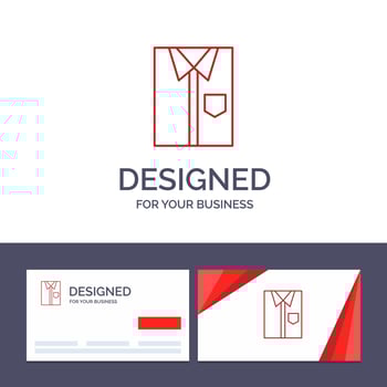 Creative Business Card and Logo template Shirt Cloth Clothing Dress Fashion Formal Wear Vector Illustration