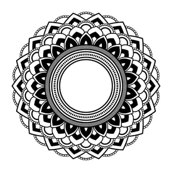 Mandala, Mandala pattern Stencil doodles, Round ornament patterns for Henna, Mehndi, Tattoo, Coloring book page vector