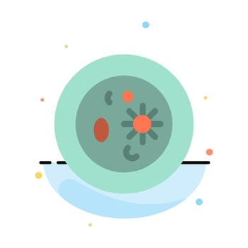 Biochemistry Biology Chemistry Dish Laboratory Abstract Flat Color Icon Template vector