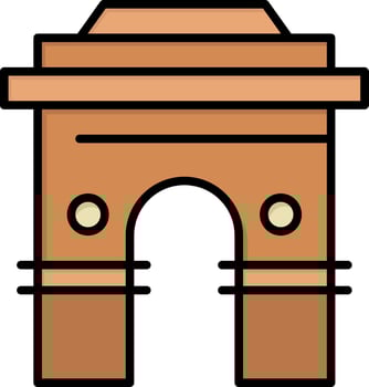Culture Global Hinduism India Indian Srilanka Temple  Flat Color Icon Vector icon banner Template