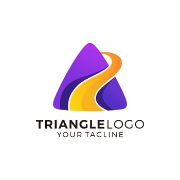 Abstract Triangle Multicolored Logo Design Vector Illustration