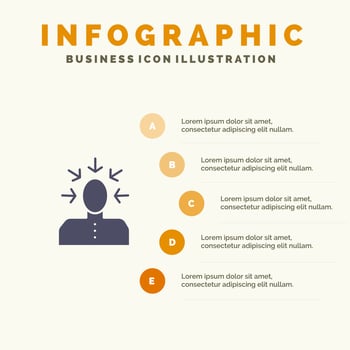 Choice Choosing Criticism Human Person Solid Icon Infographics 5 Steps Presentation Background vector