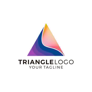 Abstract Triangle Multicolored Logo Design Vector Illustration