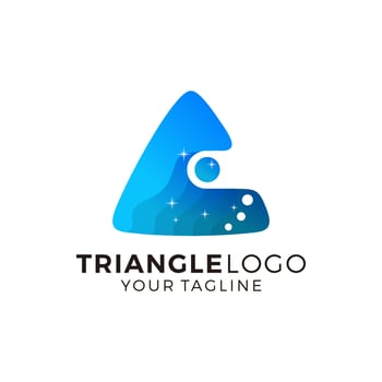 Abstract Triangle Multicolored Logo Design Vector Illustration