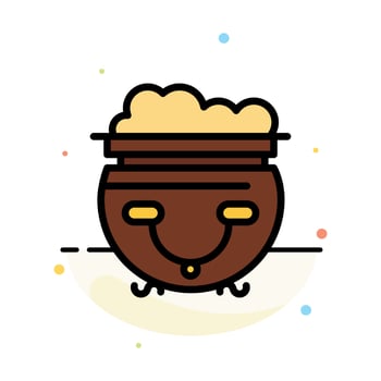 Food Pot Eat American Abstract Flat Color Icon Template vector