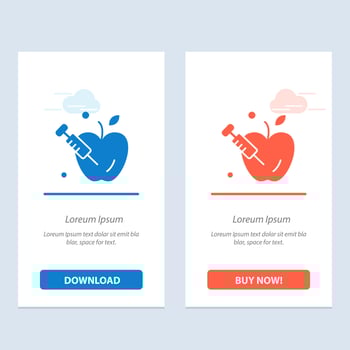 Apple Gravity Science  Blue and Red Download and Buy Now web Widget Card Template vector