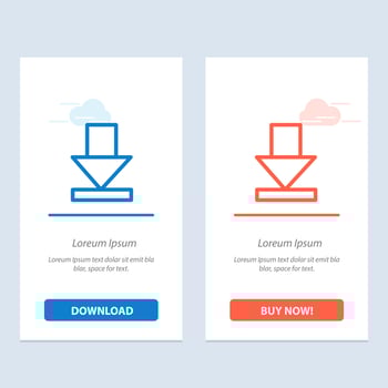 Arrow Dawn Download  Blue and Red Download and Buy Now web Widget Card Template vector
