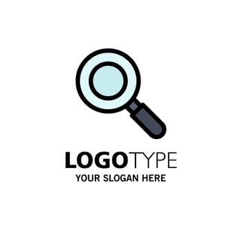 Search Research Find Business Logo Template Flat Color vector