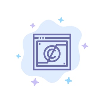 Business Copyright Digital Domain Law Blue Icon on Abstract Cloud Background vector