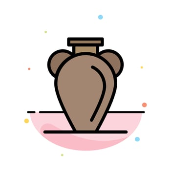 Culture Greece History Nation Vase Abstract Flat Color Icon Template vector