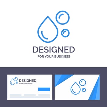 Creative Business Card and Logo template Fatty Acid Fish Oil Healthy Fat Natural Oil Omega Vector Illustration