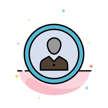 Avatar Human Man People Person Profile User Abstract Flat Color Icon Template vector
