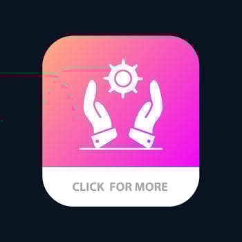 Business Development Modern Solutions Mobile App Button Android and IOS Glyph Version vector