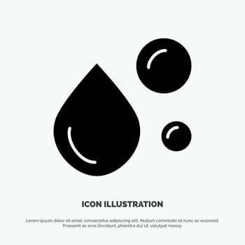 Fatty Acid Fish Oil Healthy Fat Natural Oil Omega solid Glyph Icon vector