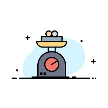 Machine Scale Weighing Weight Business Logo Template Flat Color vector