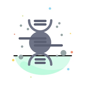 Dna Research Science Abstract Flat Color Icon Template vector