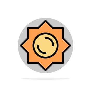 Sun Sunshine Greece Abstract Circle Background Flat color Icon vector