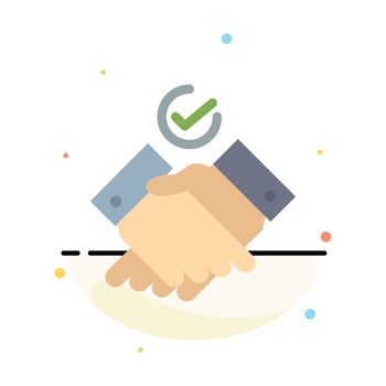Job Themes Work Abstract Flat Color Icon Template vector