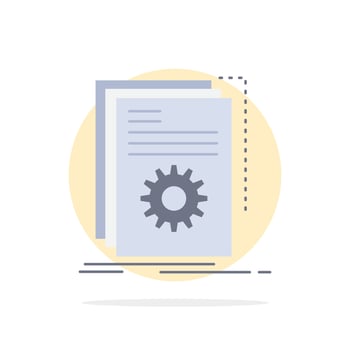 App build developer program script Flat Color Icon Vector