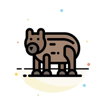 Animal Bear Polar Canada Abstract Flat Color Icon Template vector