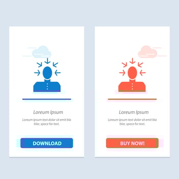 Choice Choosing Criticism Human Person  Blue and Red Download and Buy Now web Widget Card Template vector
