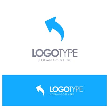 Arrow Up Back Blue Solid Logo with place for tagline vector
